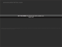 Tablet Screenshot of annoncetoi-le1er.com
